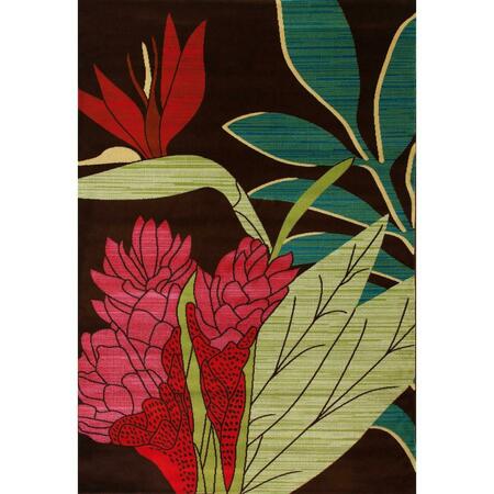 ART CARPET 4 X 6 Ft. Antigua Collection Aloha Woven Area Rug, Brown 841864117750